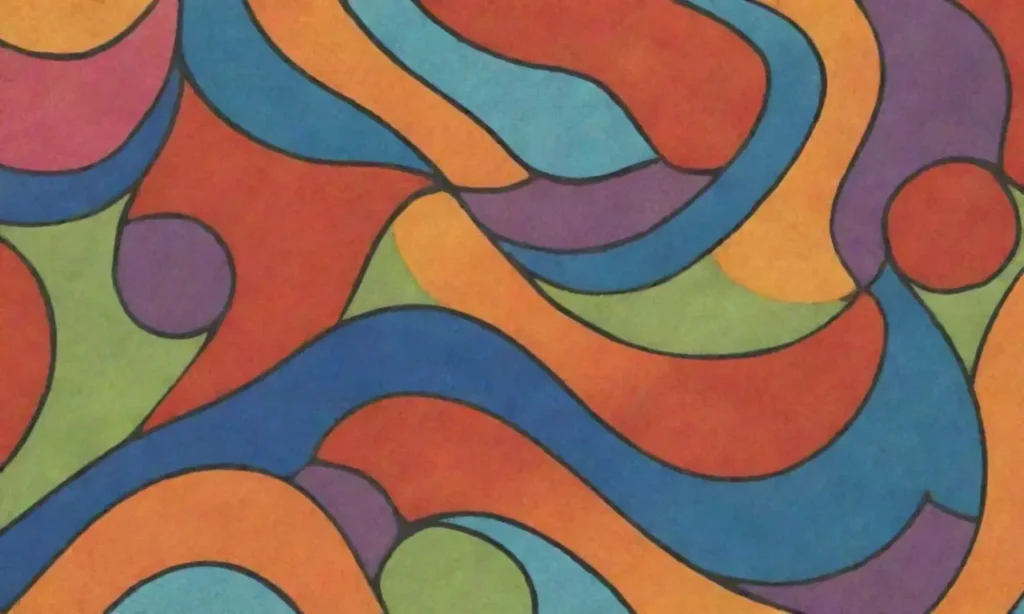 Las líneas suaves y colores contrastantes crean una narrativa emocional en composiciones dinámicas y acogedoras