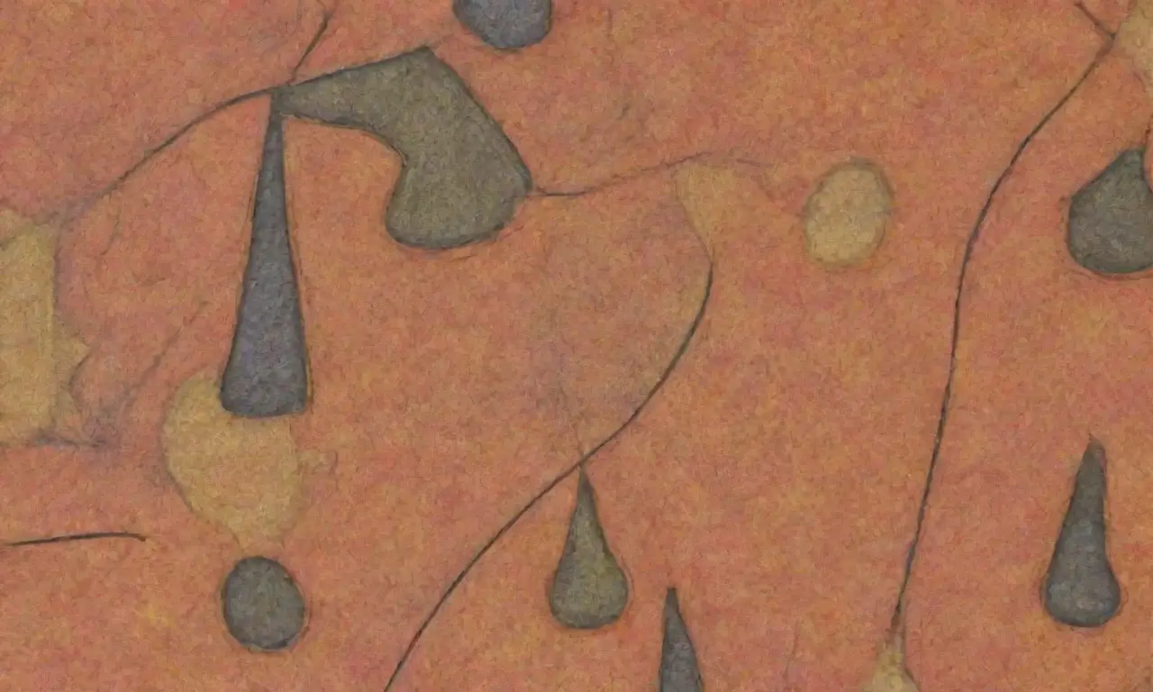 El arte combina formas definidas, sombras suaves y colores contrastantes para evocar emociones y profundidad
