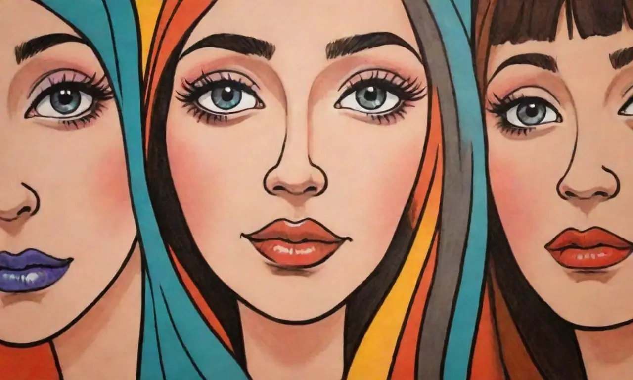 Las figuras confiadas y los colores vibrantes crean una escena dinámica y acogedora
