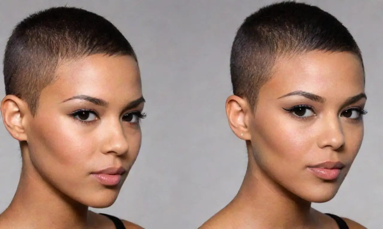 El corte de cabello buzz destaca por líneas nítidas, texturas suaves y un juego de luz y sombra que resalta la elegancia y confianza