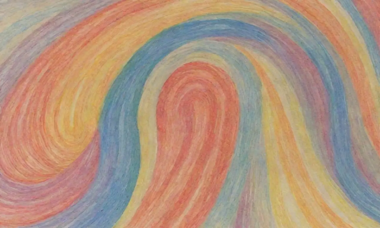 Líneas suaves y contrastes vibrantes encierran una emotiva y compleja representación artística