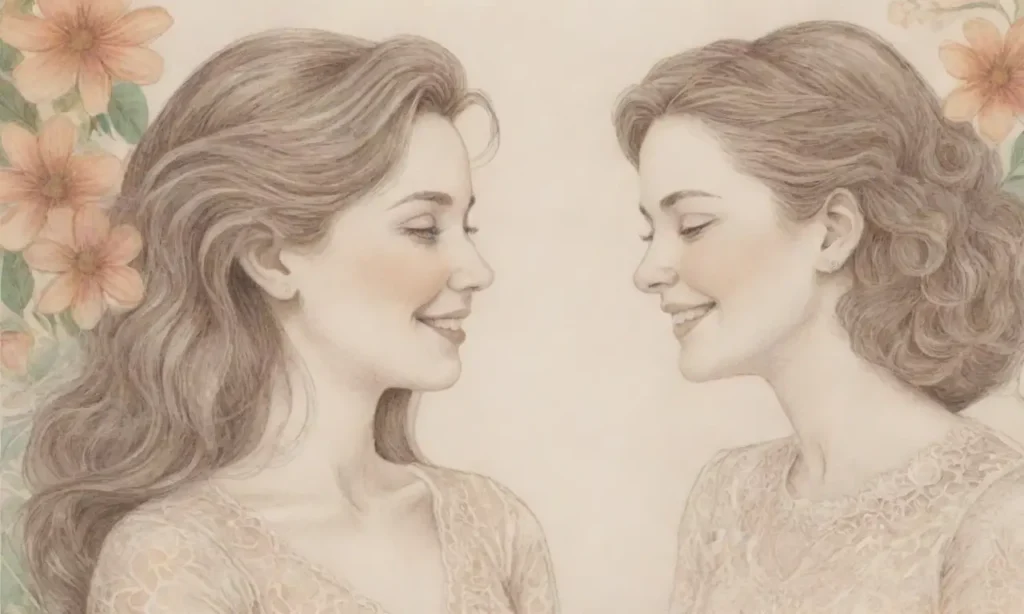 Un dibujo romántico captura una pareja en un momento íntimo