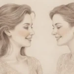 Un dibujo romántico captura una pareja en un momento íntimo