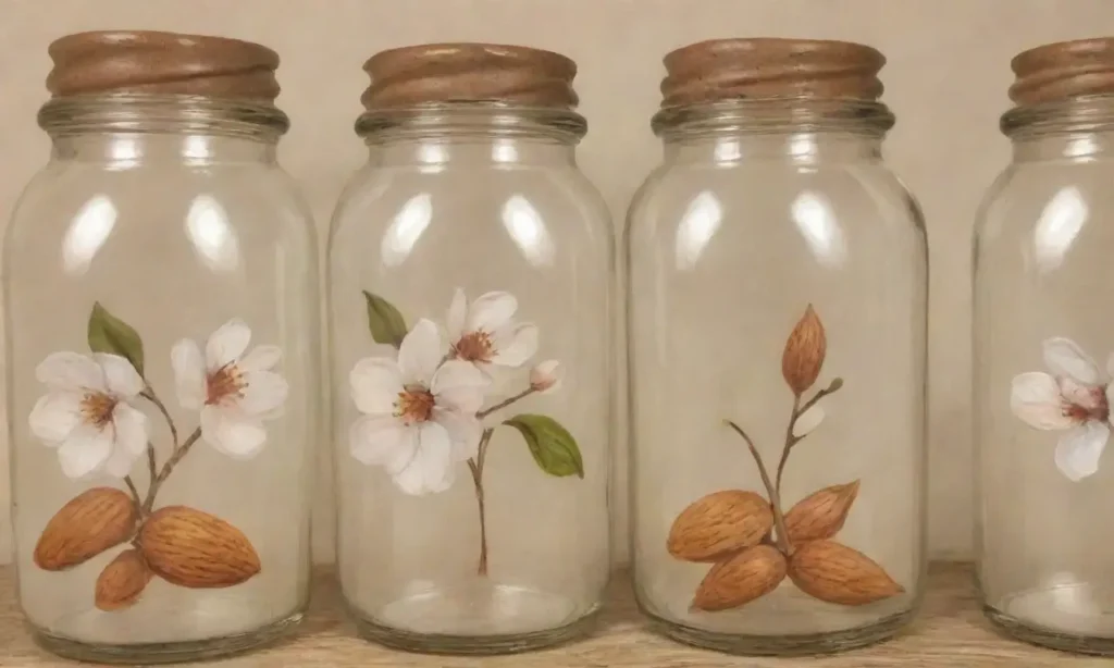 Aceite de almendra suave en frascos delicados