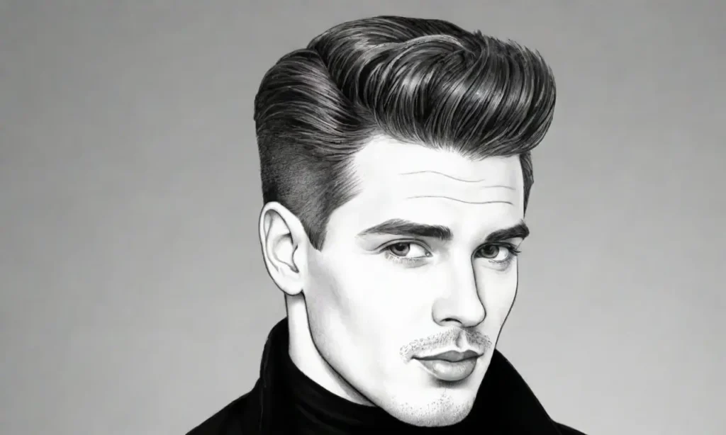Un retrato de cortes de cabello que combina líneas finas