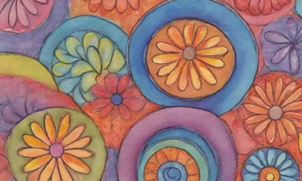 Colores vibrantes y patrones intricados crean una composición armoniosa y elegante
