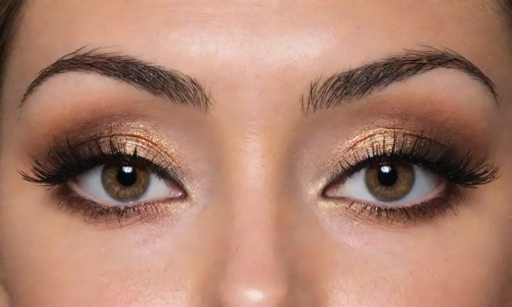 Un diseño de maquillaje resalta los ojos con contrastes y sombras armoniosas
