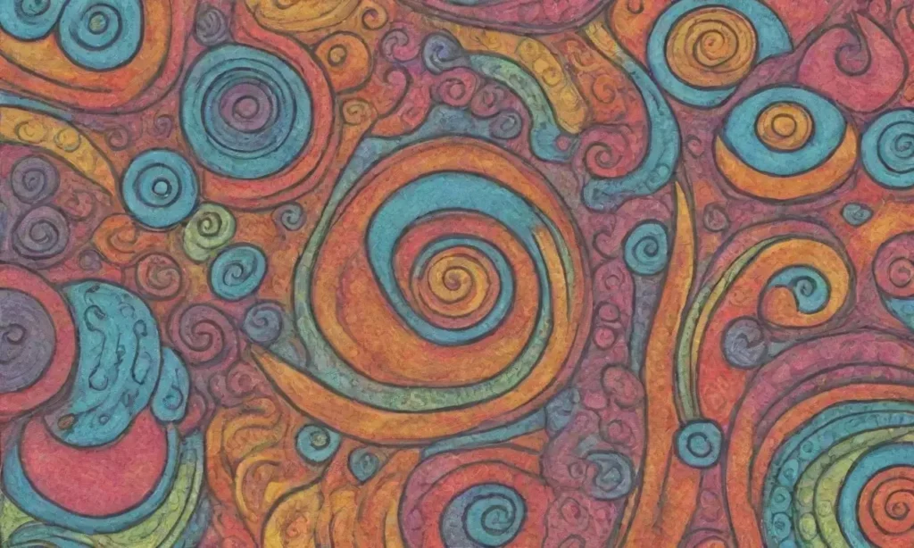 Dibujo vibrante con contornos audaces